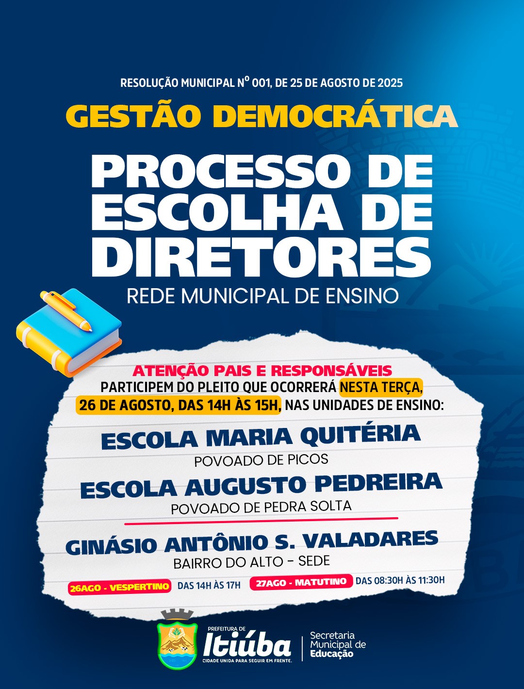 Educação com mais transparência e participação popular!