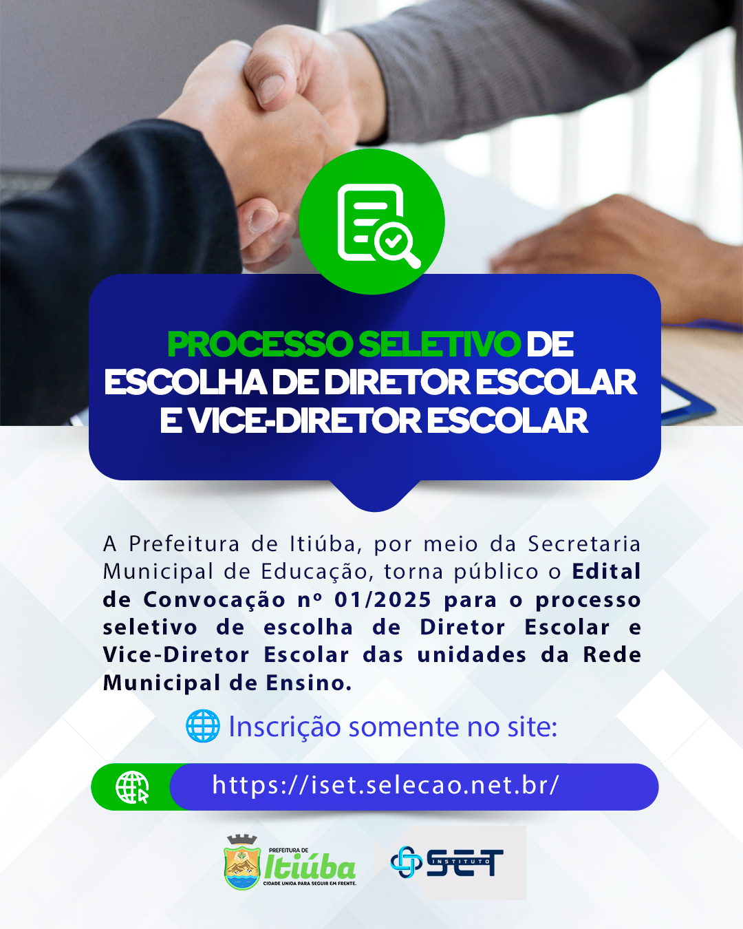 PREFEITURA MUNICIPAL DE ITIÚBA – CONVOCAÇÃO PARA PROCESSO SELETIVO