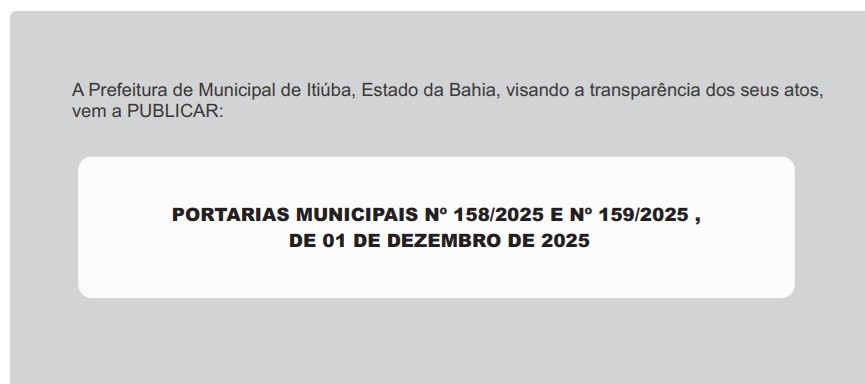 Prefeitura de Itiúba regulamenta a LGPD e institui estrutura municipal de proteção de dados